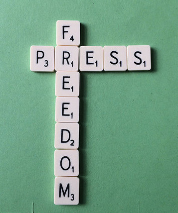 Press Freedom Scrabble photo by Jeff Djevdet
